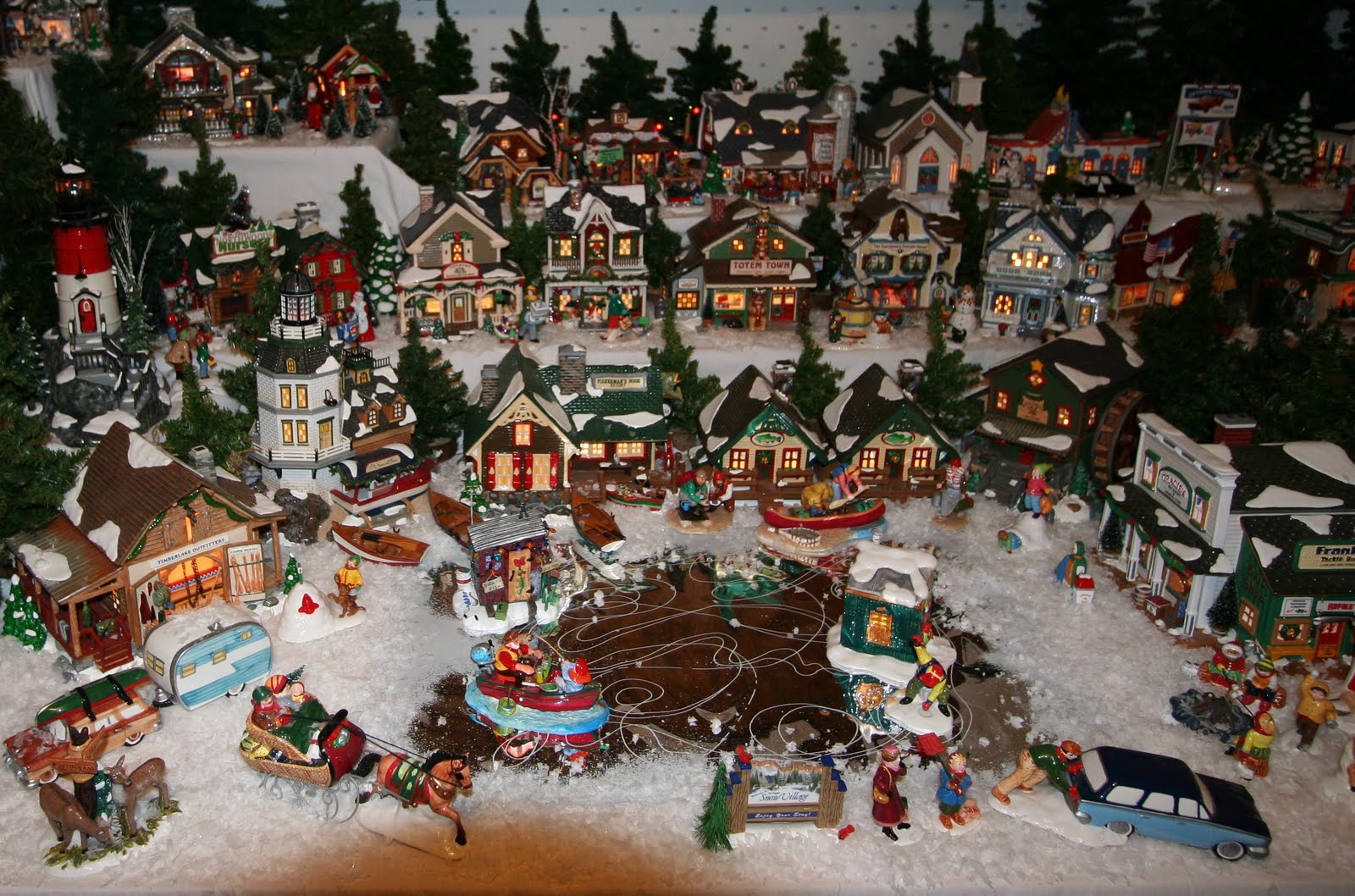 miniature Christmas village